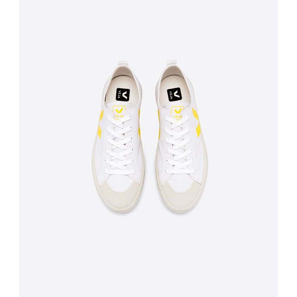 Veja NOVA CANVAS Schoenen Dames White/Yellow | BE 477RVD